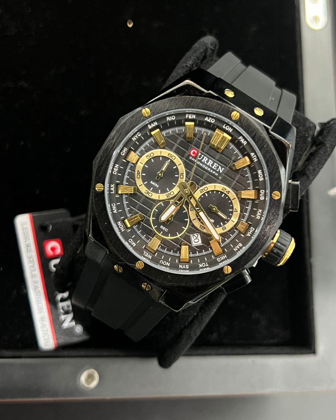 Curren M 8464 Goma Negro